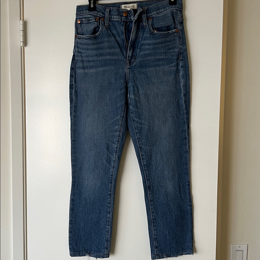 MADEWELL 💙 The High Rise Slim Boyjean Blue Denim Jeans Sz 25